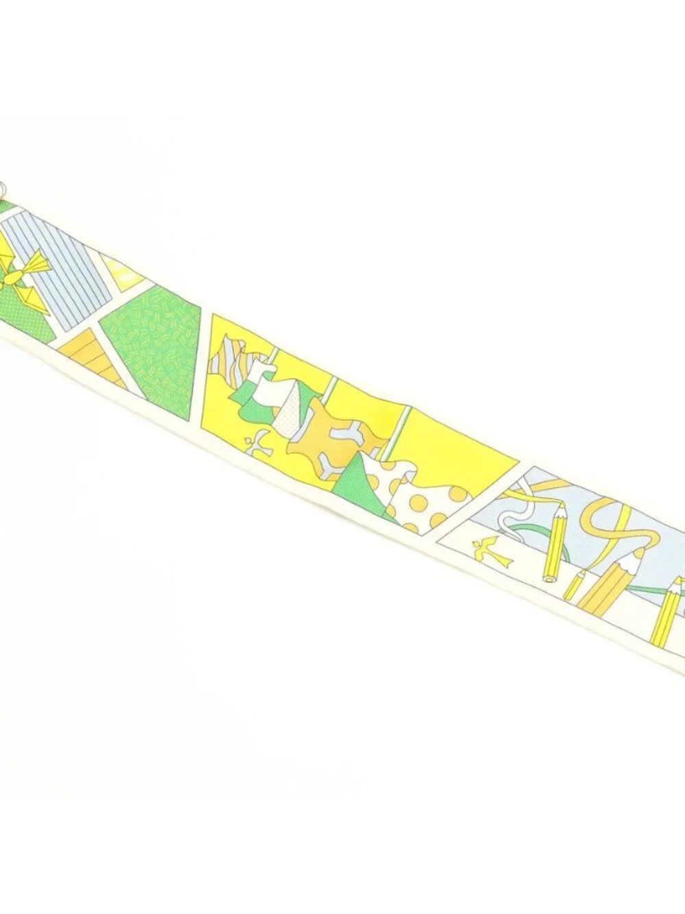 ★SOLD★ Hermes Scarf Twilly Scarves Yellow - Picture 3 of 7